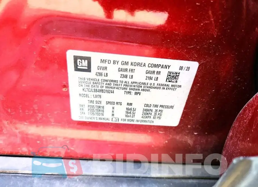 KL7CJLSB4MB316244 Photo# 13