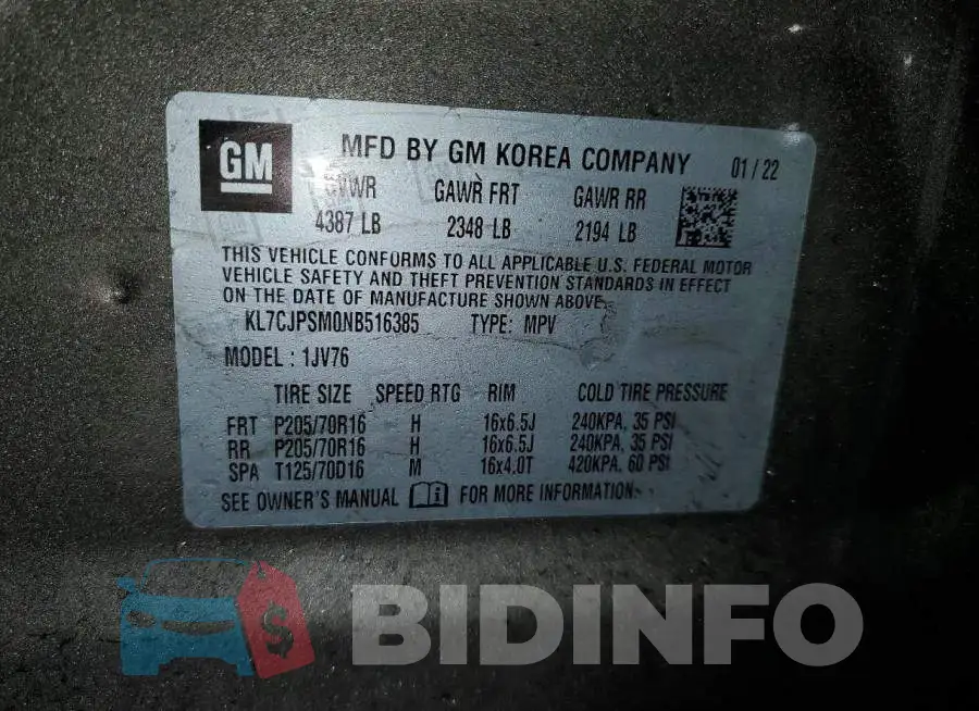 KL7CJPSM0NB516385 Photo# 14