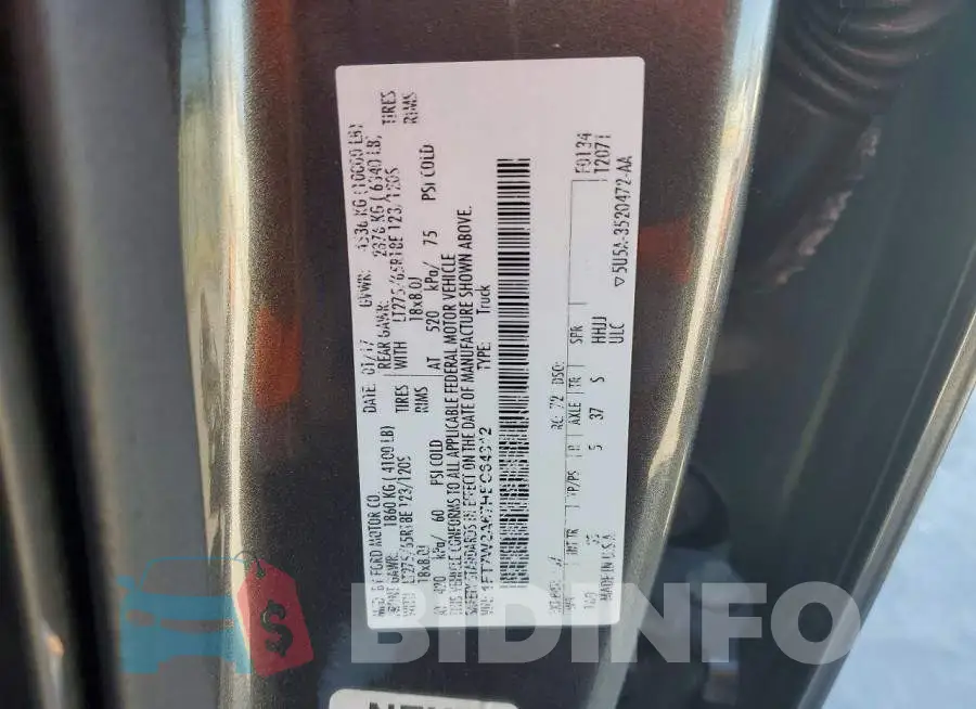 1FT7W2A67HEC64312 Photo# 12