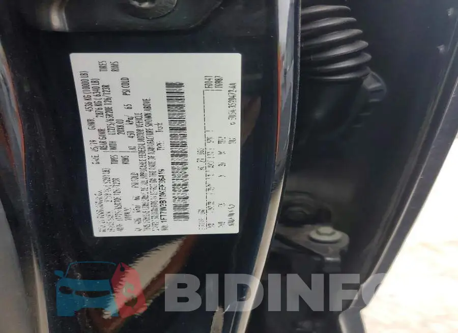 1FT7W2BT0KEF36419 Photo# 12