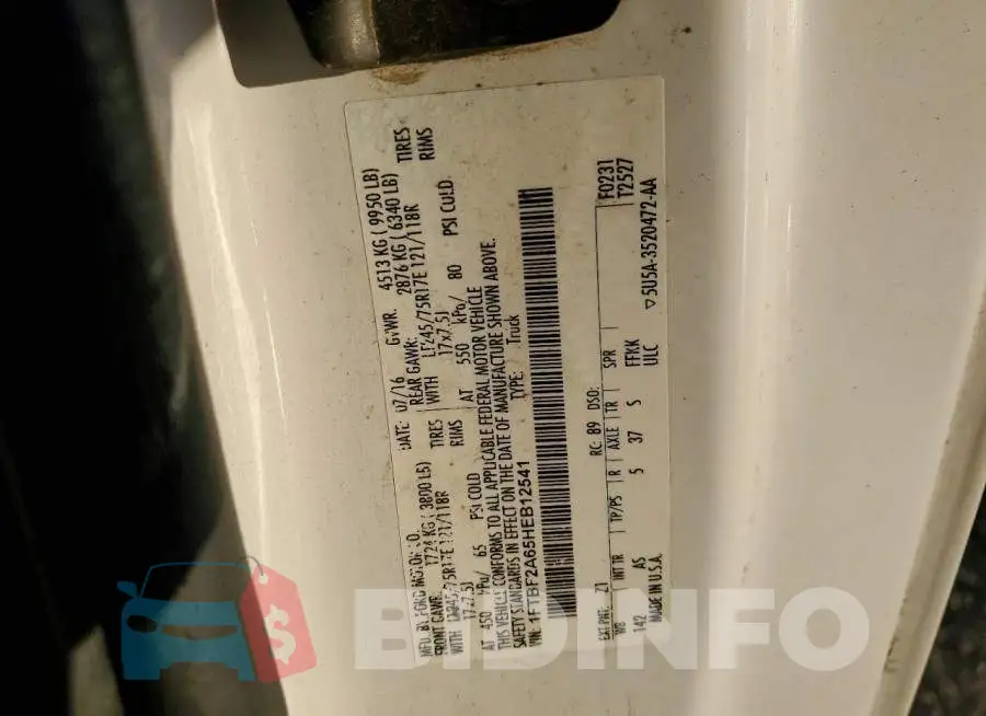 1FTBF2A65HEB12541 Photo# 12