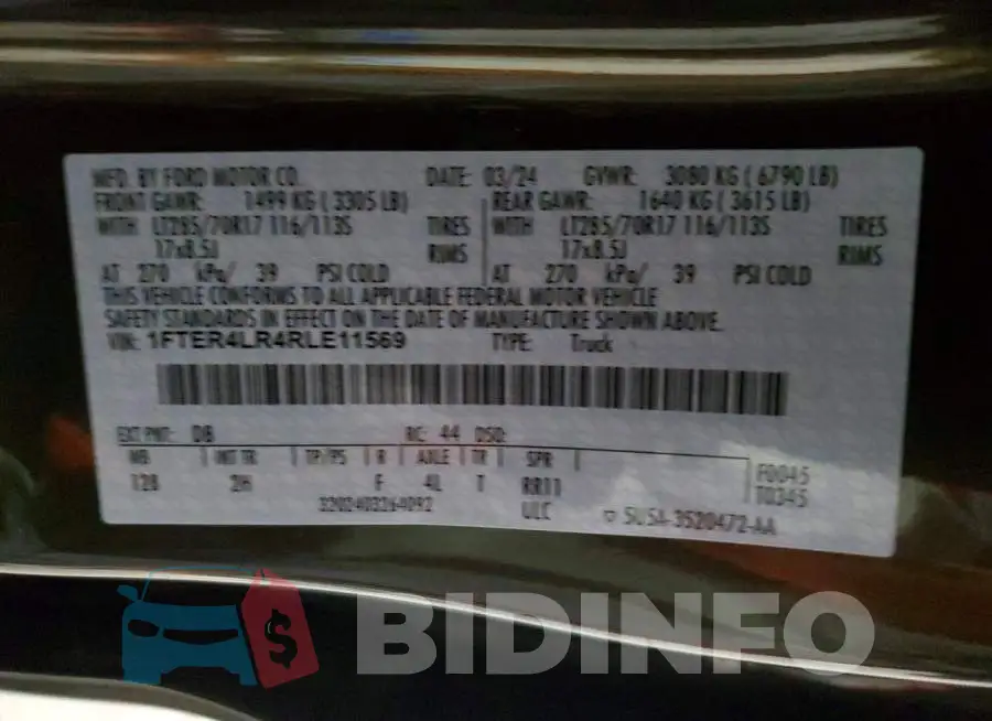 1FTER4LR4RLE11569 Photo# 12