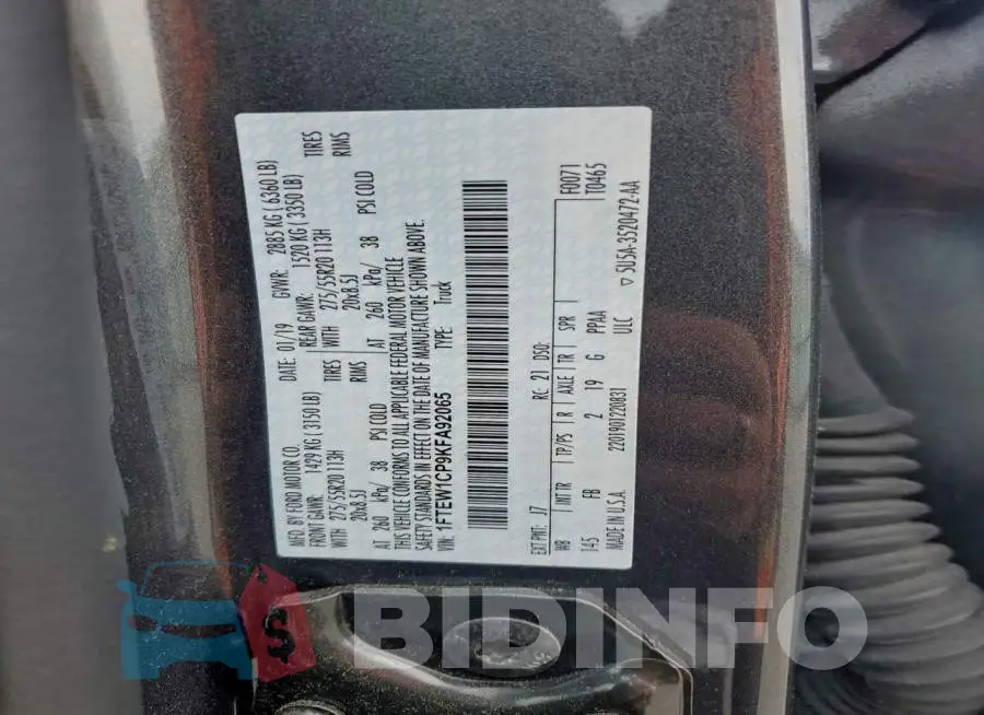 1FTEW1CP9KFA92065 Photo# 12