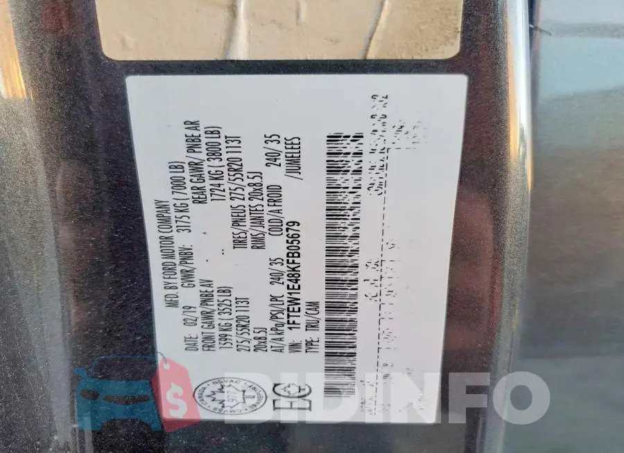 1FTEW1E48KFB05679 Photo# 12