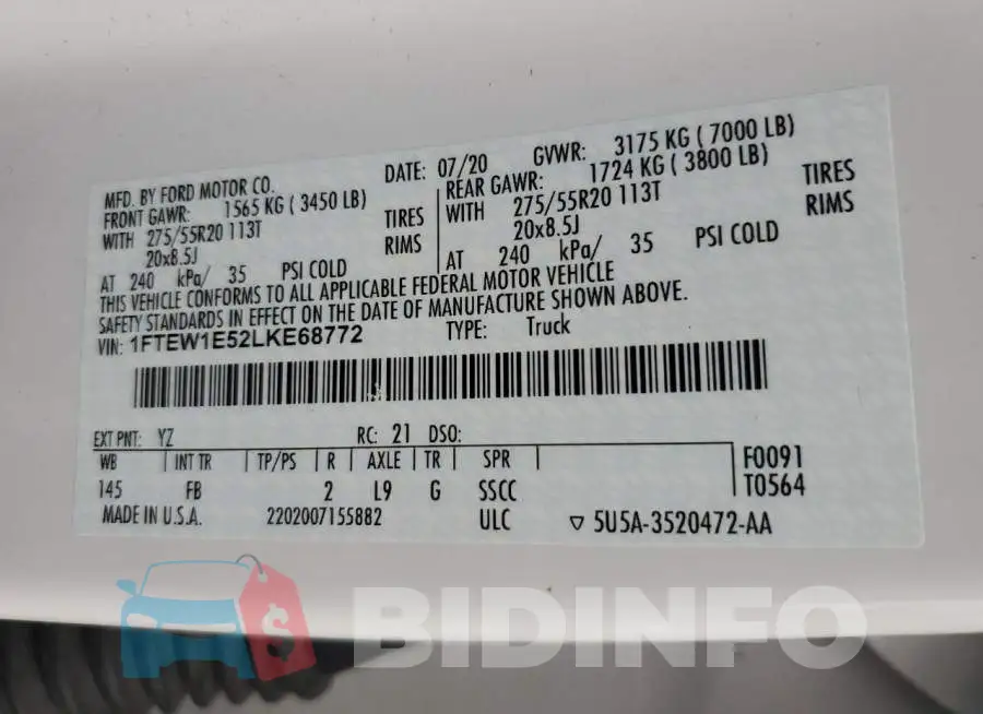 1FTEW1E52LKE68772 Photo# 12