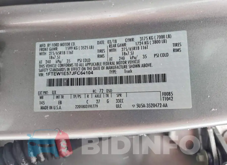 1FTEW1E57JFC64104 Photo# 12