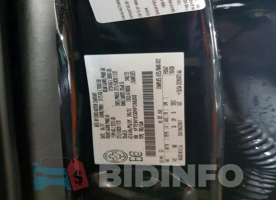 1FTEW1EG0HFC68202 Photo# 13