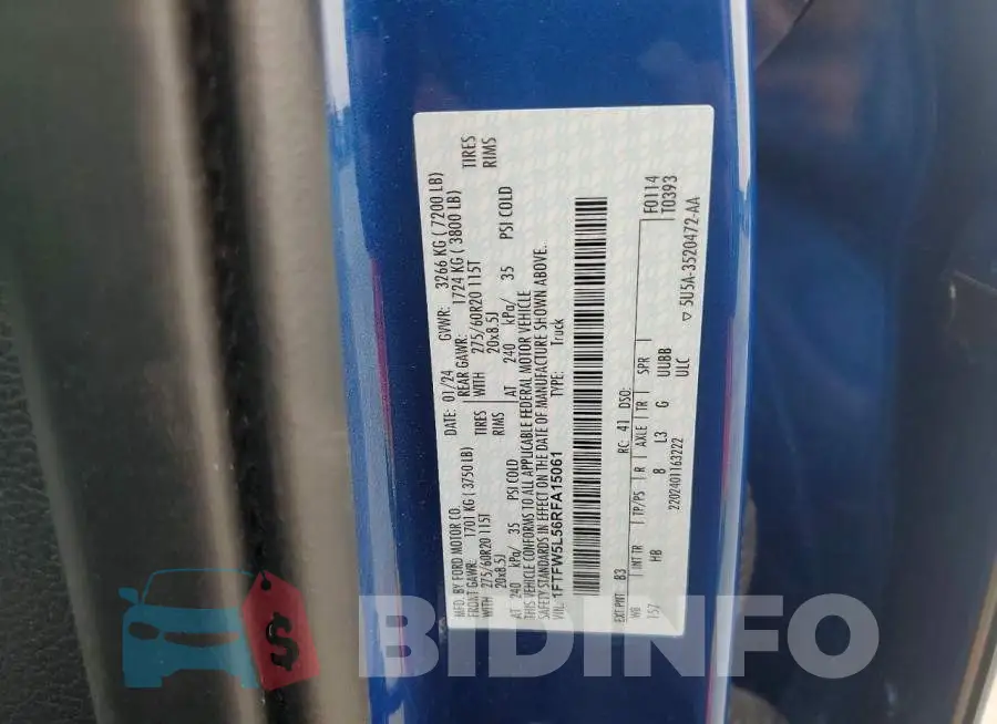 1FTFW5L56RFA15061 Photo# 12