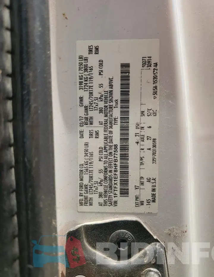 1FTFX1EF8HFB77588 Photo# 12