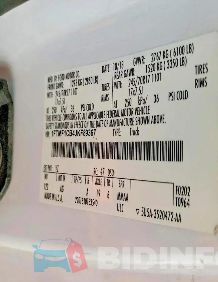 1FTMF1CB4JKF89367 Photo# 12