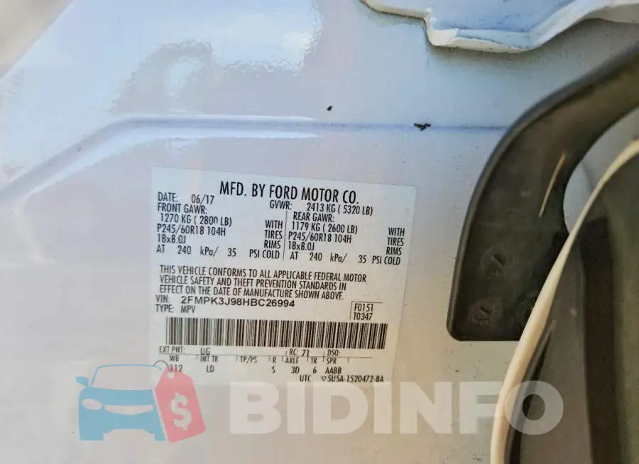 2FMPK3J98HBC26994 Photo# 13