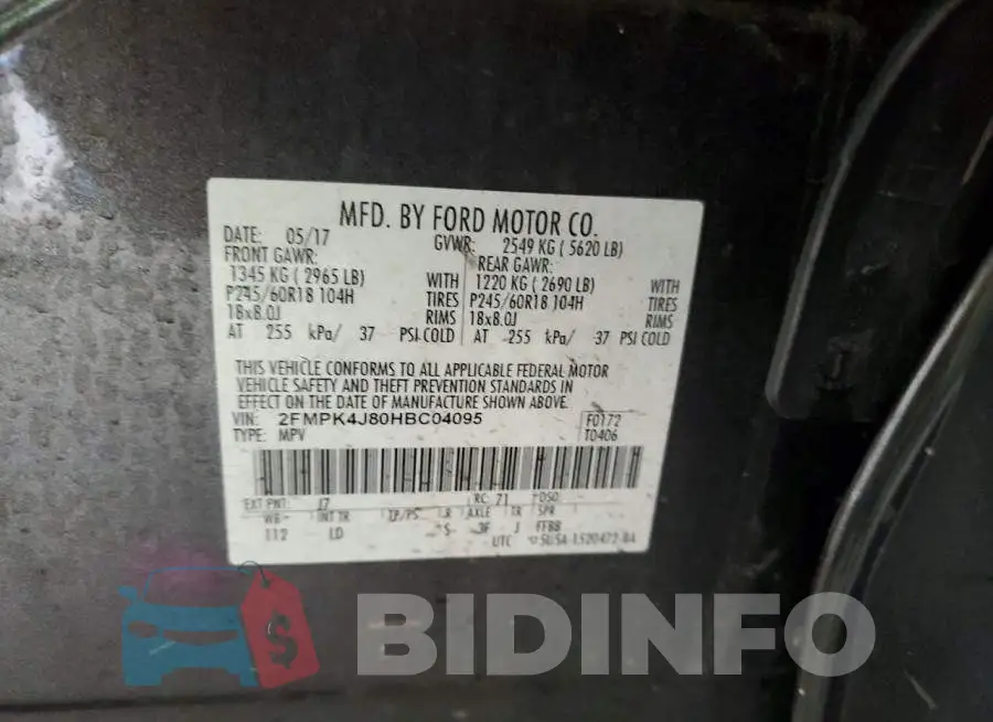 2FMPK4J80HBC04095 Photo# 13