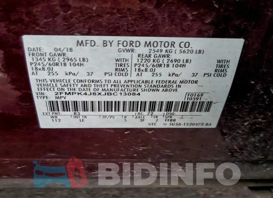 2FMPK4J8XJBC13084 Photo# 13