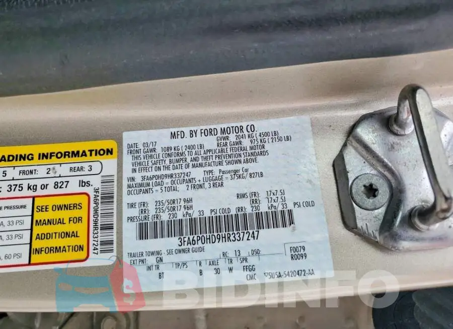 3FA6P0HD9HR337247 Photo# 12