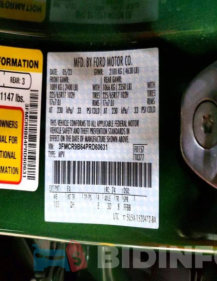 3FMCR9B64PRD60631 Photo# 13