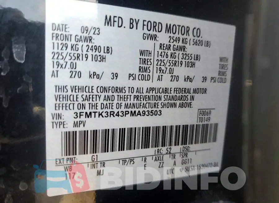 3FMTK3R43PMA93503 Photo# 13