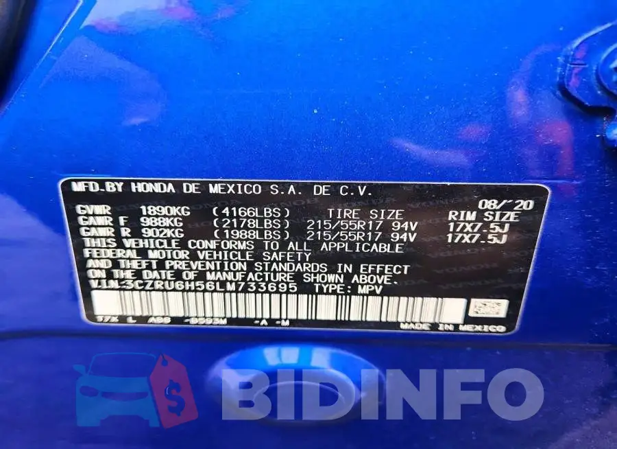 3CZRU6H56LM733695 Photo# 14