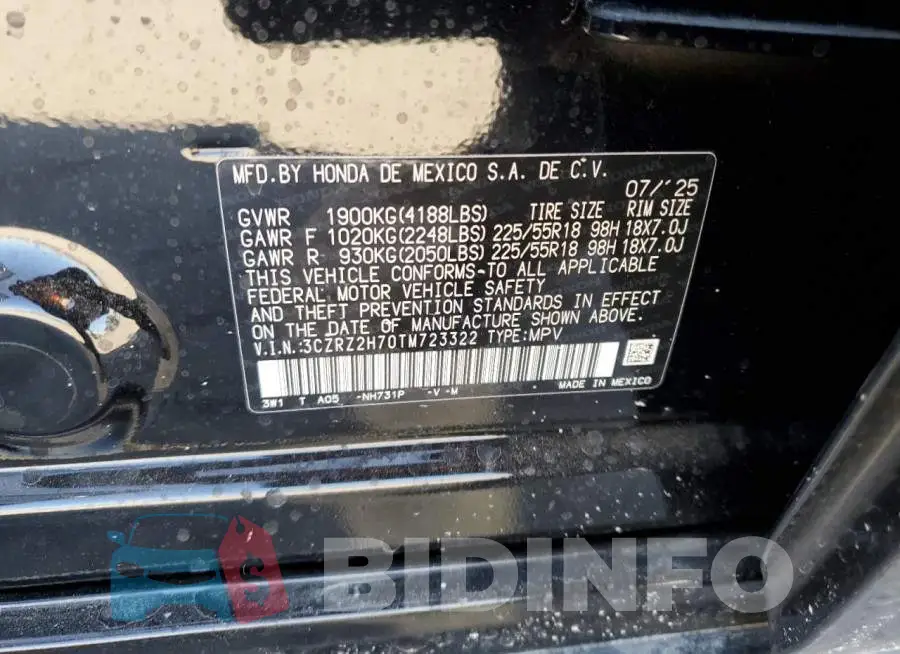 3CZRZ2H70TM723322 Photo# 12
