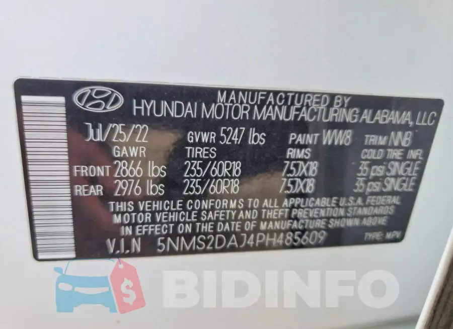 5NMS2DAJ4PH485609 Photo# 13