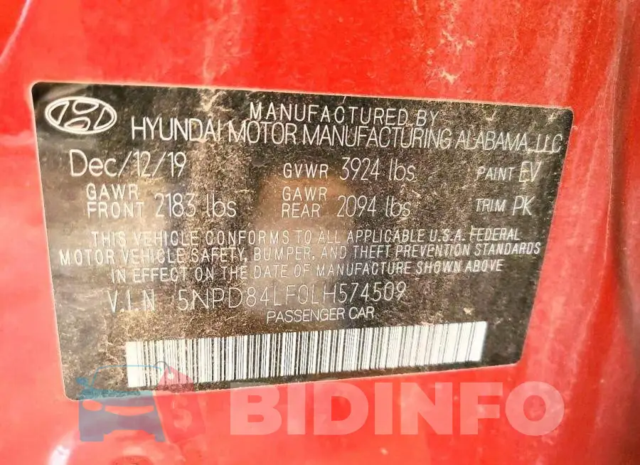 5NPD84LF0LH574509 Photo# 13