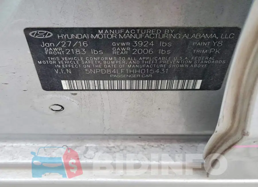 5NPD84LF1HH015431 Photo# 12