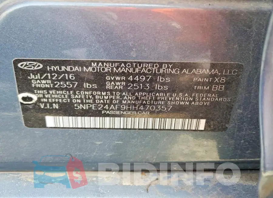 5NPE24AF9HH470357 Photo# 12