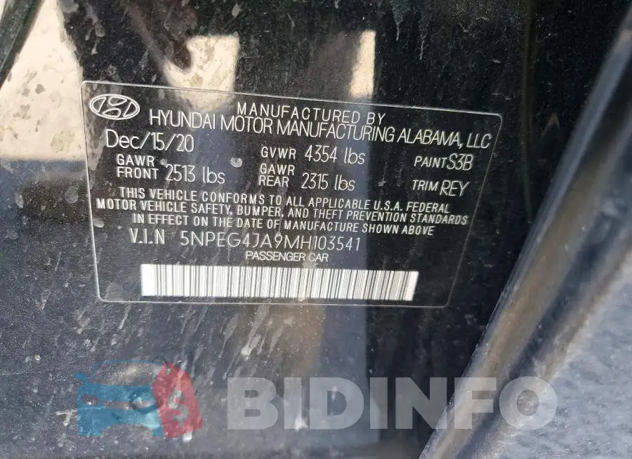 5NPEG4JA9MH103541 Photo# 12