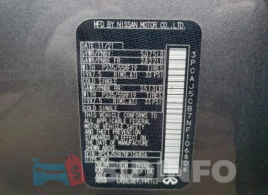 3PCAJ5CB7NF106806 Photo# 13