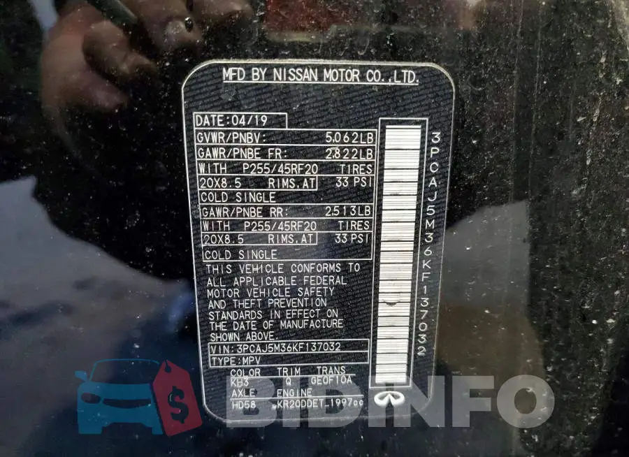 3PCAJ5M36KF137032 Photo# 13