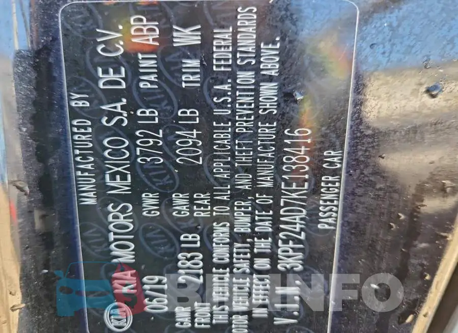 3KPF24AD7KE138416 Photo# 12