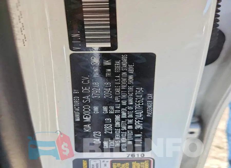 3KPF24AD7PE624764 Photo# 12