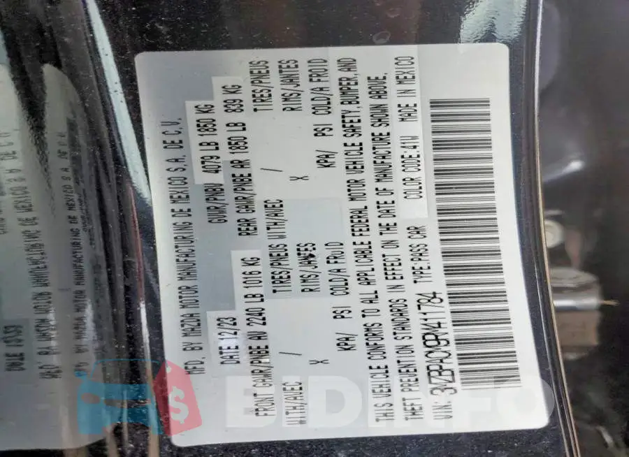3MZBPACM9RM411784 Photo# 12