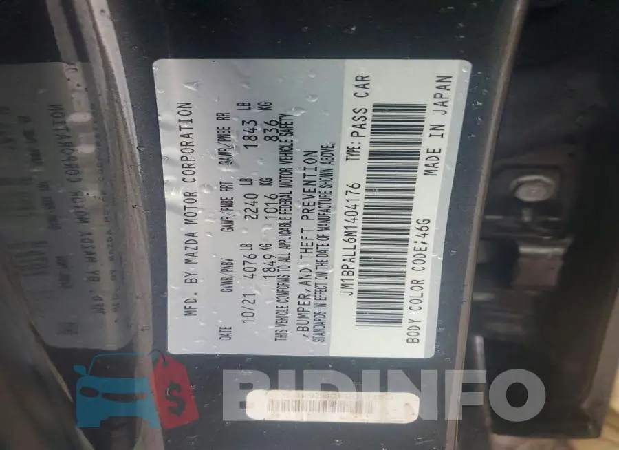 JM1BPALL6M1404176 Photo# 12