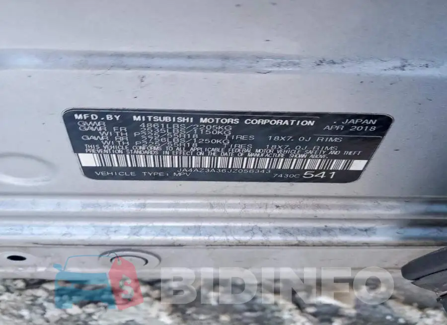 JA4AZ3A36JZ056343 Photo# 13
