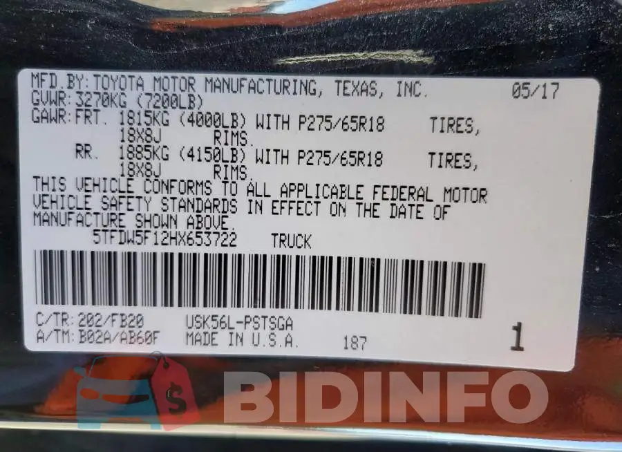 5TFDW5F12HX653722 Photo# 13