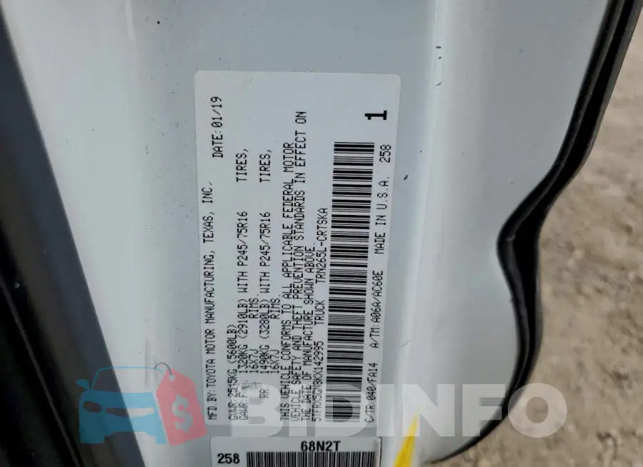 5TFRX5GN8KX142995 Photo# 12