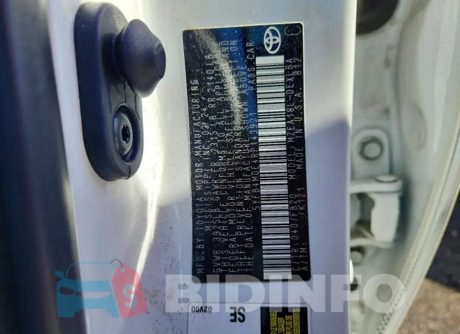 5YFB4MDE4RP143921 Photo# 12
