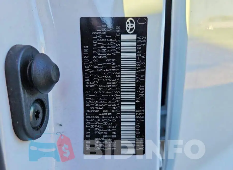 5YFB4MDE9SP246676 Photo# 12