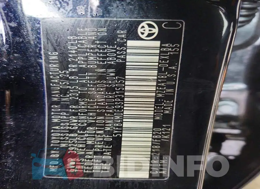 5YFB4MDE9SP315057 Photo# 13