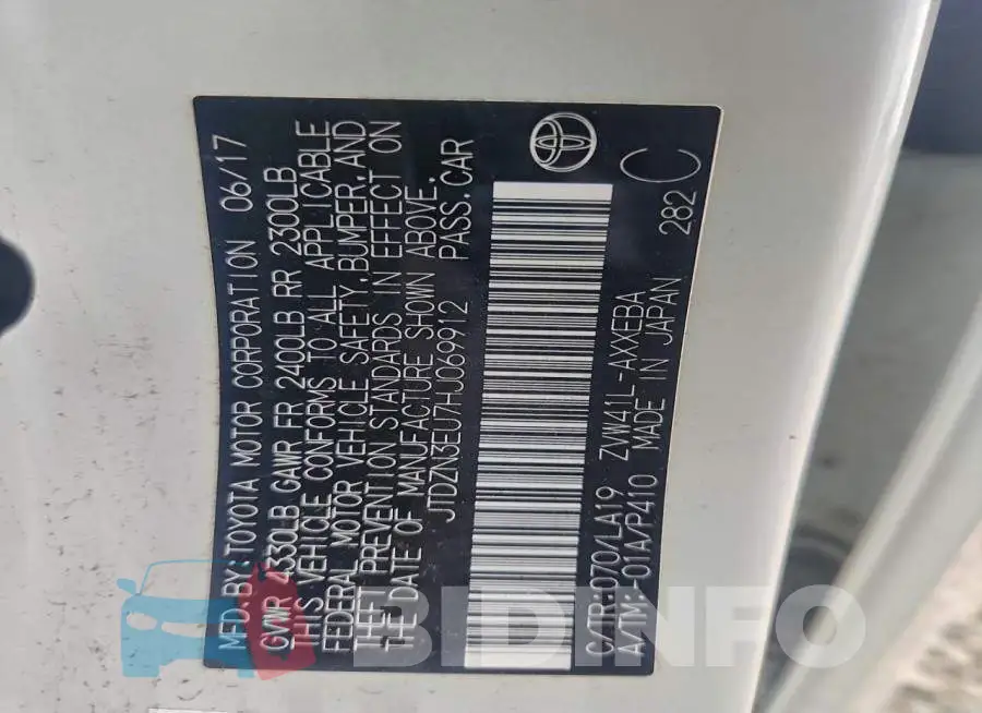 JTDZN3EU7HJ069912 Photo# 13