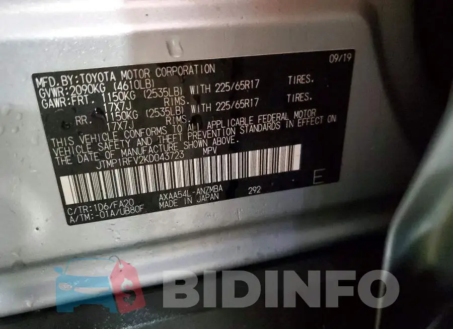 JTMP1RFV2KD043723 Photo# 13