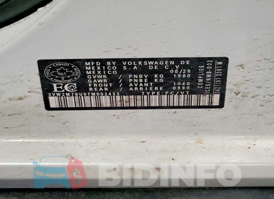 3VW2M7BU0TM002433 Photo# 13
