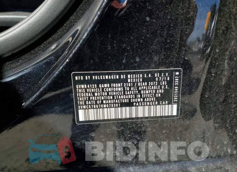3VWC57BU7KM078361 Photo# 13