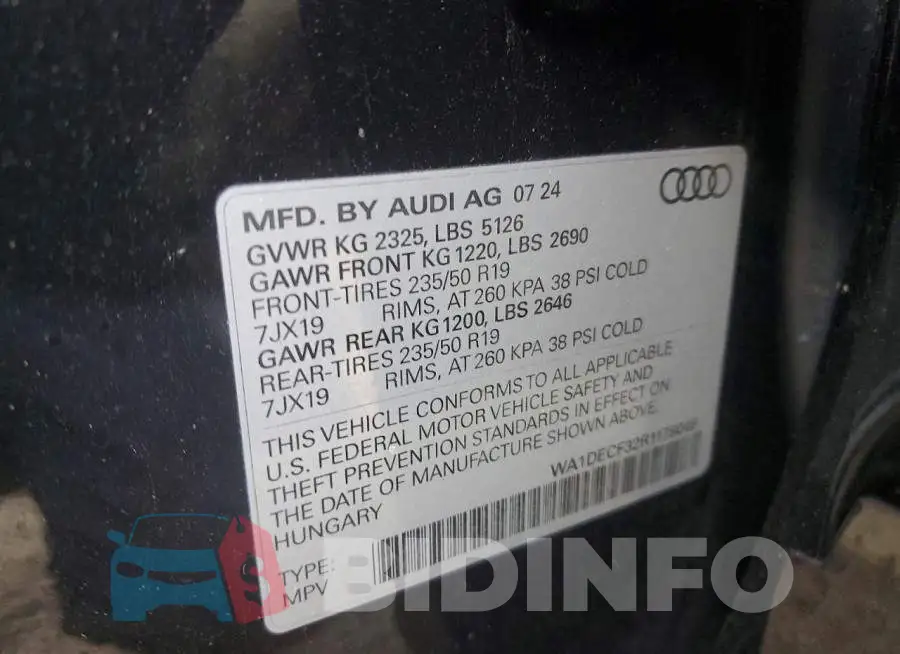 WA1DECF32R1178046 Photo# 13