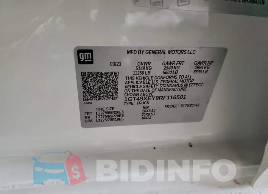 1GT49XEY9RF116581 Photo# 12