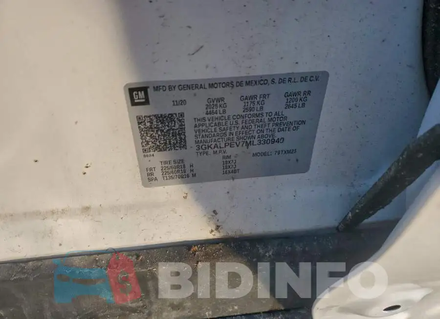 3GKALPEV7ML330949 Photo# 13