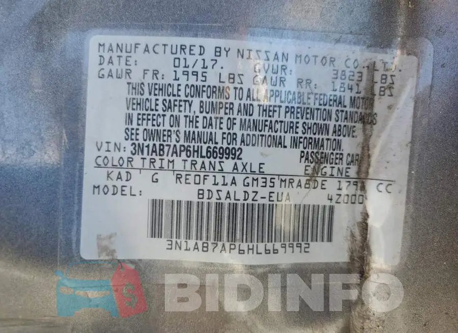 3N1AB7AP6HL669992 Photo# 12
