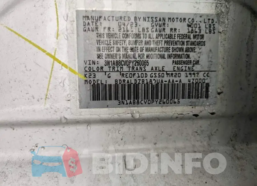 3N1AB8CV0PY260065 Photo# 12