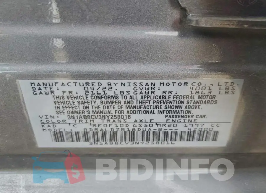 3N1AB8CV3NY258016 Photo# 12