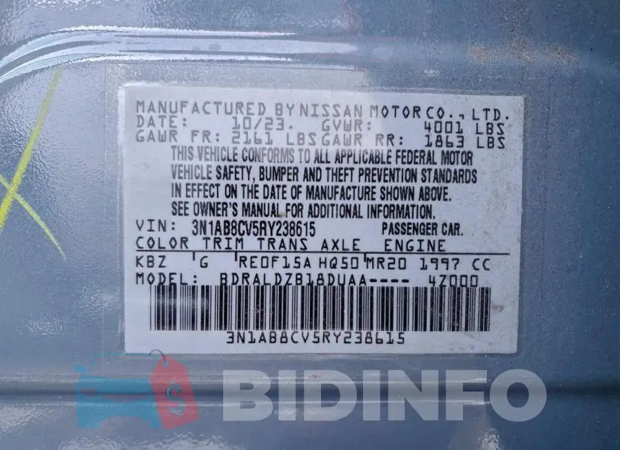 3N1AB8CV5RY238615 Photo# 12